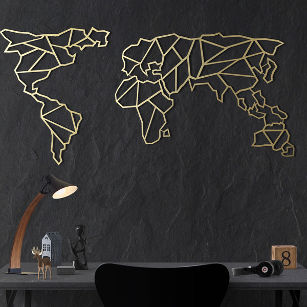 decortie WORLD MAP XL - GOLD