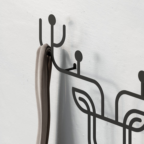 Decortie Deer Theme Modern Metal Wall Hanger With Hooks Wall Mounted