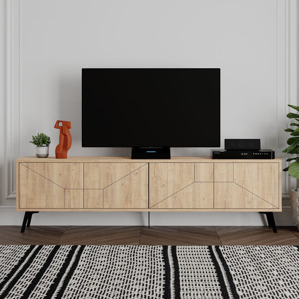 decortie Dune Modern TV Stand With Storage Cabinet 180cm