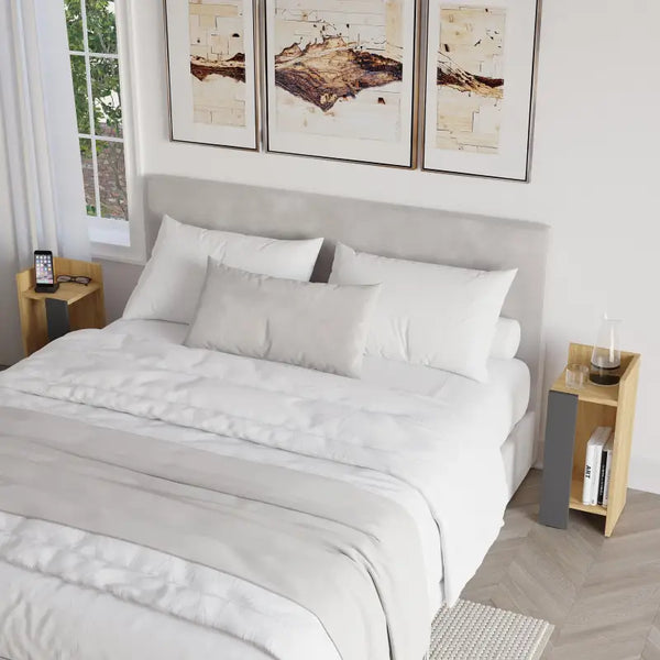 Decortie Elos Modern Bedside Table Left And Right 25cm Narrow