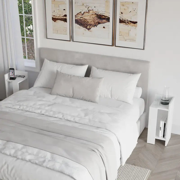 decortie Elos Modern Bedside Table Left And Right 25cm Narrow