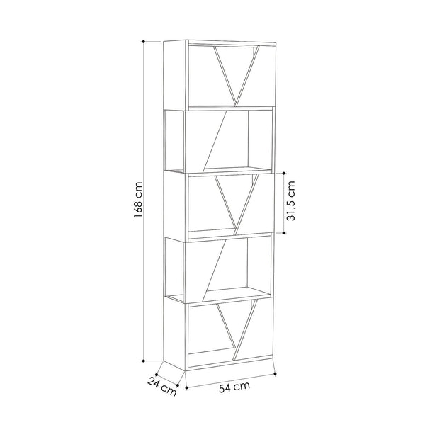 Decortie Frame Modern Bookcase Display Unit Tall 168cm