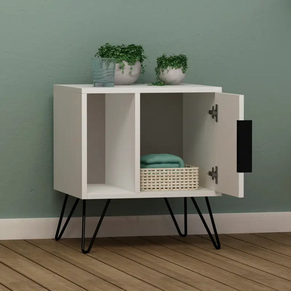 Decortie Glynn Modern Bedside Table Width Bedroom Furniture 50.2cm