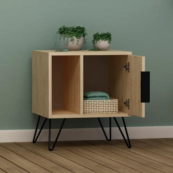 Decortie Glynn Modern Bedside Table Width Bedroom Furniture 50.2cm