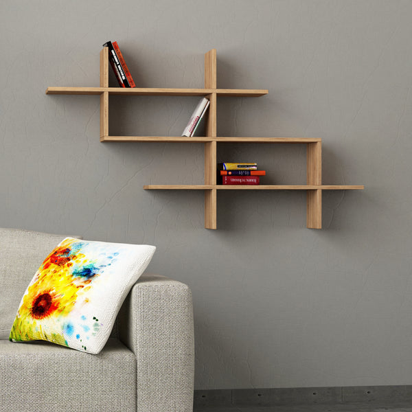 Decortie Halic Wall Mounted Modern Bookcase Display Unit W 150cm