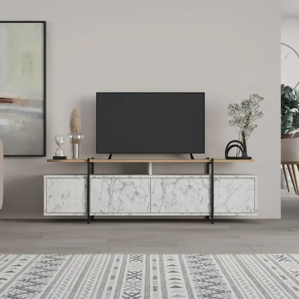 Decortie Hanley Modern TV Stand Multimedia Centre TV Unit With Storage Cabinet 160cm
