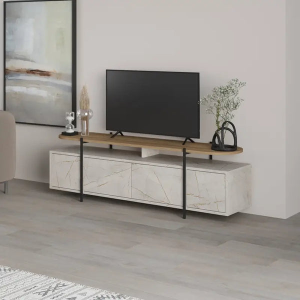Decortie Hanley Modern TV Stand Multimedia Centre TV Unit With Storage Cabinet 160cm