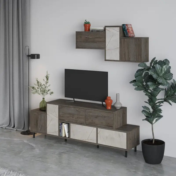 Decortie Hermes Modern TV Stand Multimedia Centre TV Unit With Storage Cabinet 171.2 Cm
