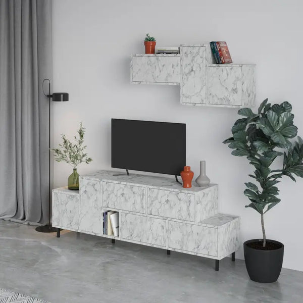 Decortie Hermes Modern TV Stand Multimedia Centre TV Unit With Storage Cabinet 171.2 Cm
