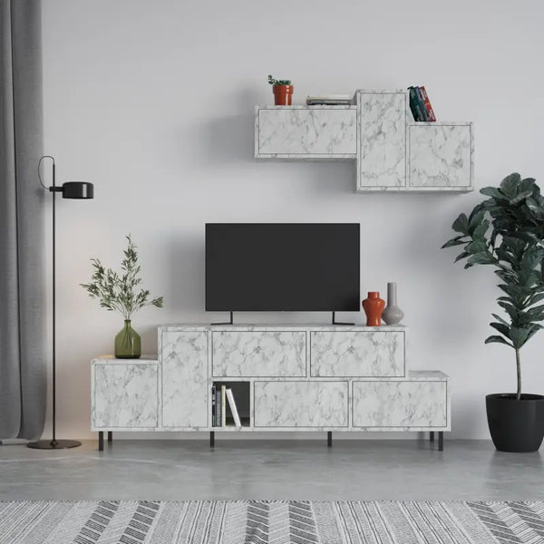 decortie Hermes Modern TV Stand Multimedia Centre TV Unit With Storage Cabinet 171.2 cm