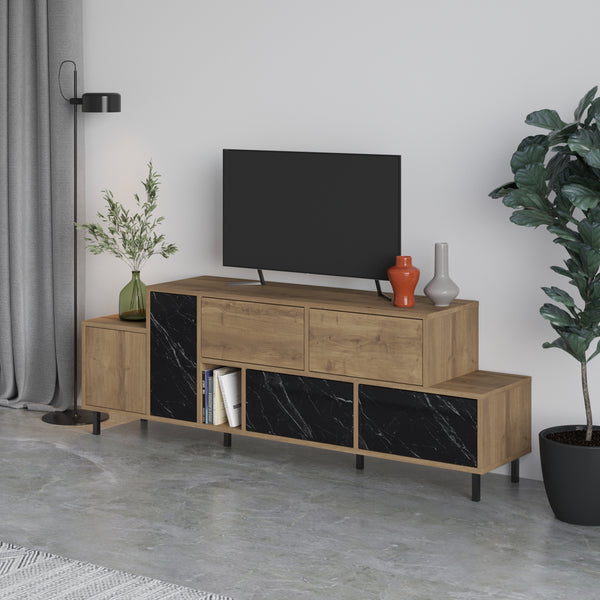 Decortie Hermes Modern TV Stand Multimedia Centre With Storage Cabinet 171.2 Cm