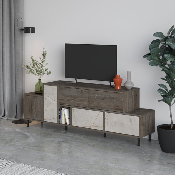 Decortie Hermes Modern TV Stand Multimedia Centre With Storage Cabinet 171.2 Cm