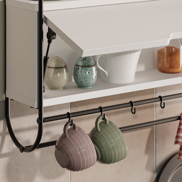 Decortie Holi Modern Kitchen Wall Shelf Unit H 86.6