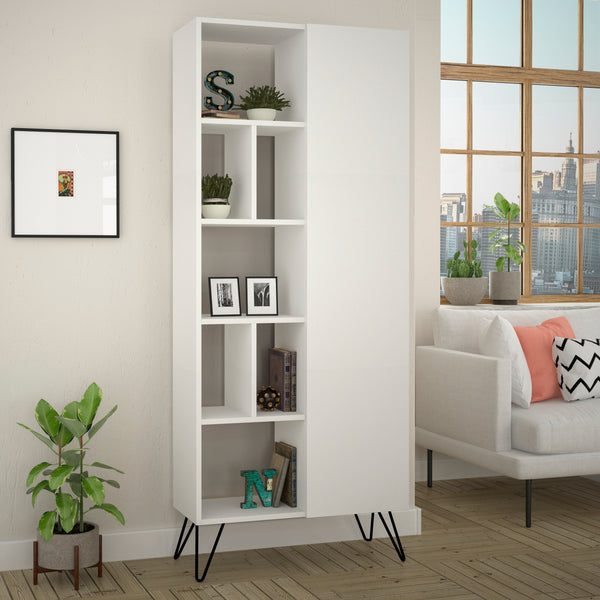 Decortie Jedda Modern Bookcase Display Unit Tall 191cm