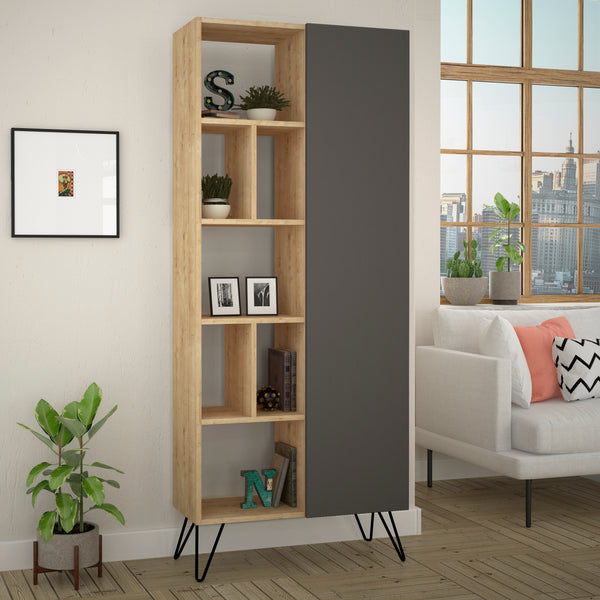 decortie Jedda Modern Bookcase Display Unit Tall 191cm