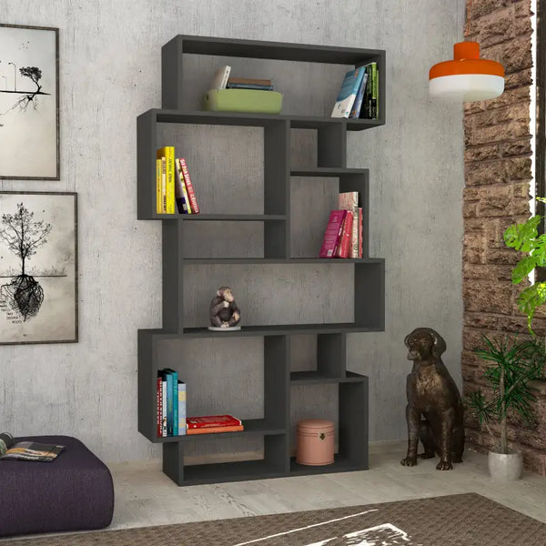 Decortie Karmato Modern Bookcase Display Unit Tall 168.5cm