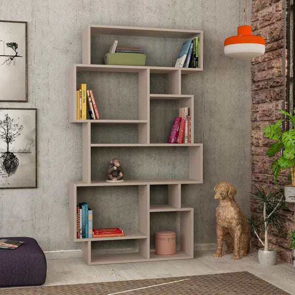 Decortie Karmato Modern Bookcase Display Unit Tall 168.5cm