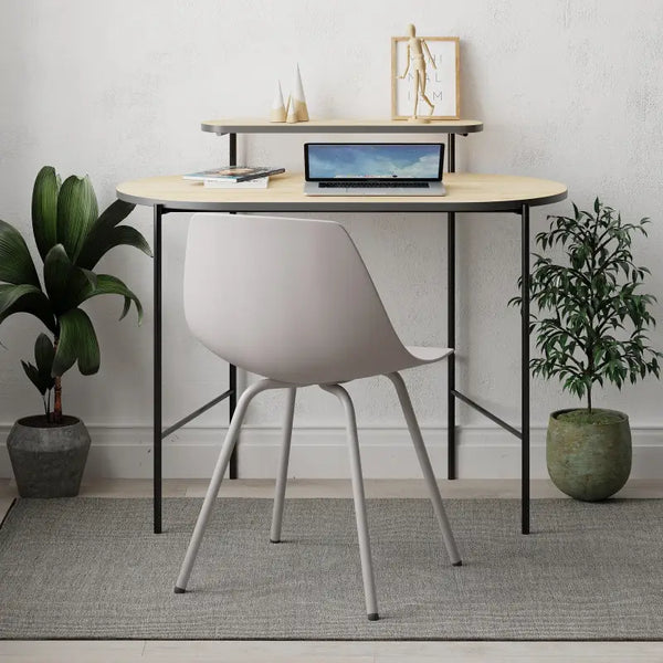Decortie Loub Modern Desk With Monitor Stand Width 100cm