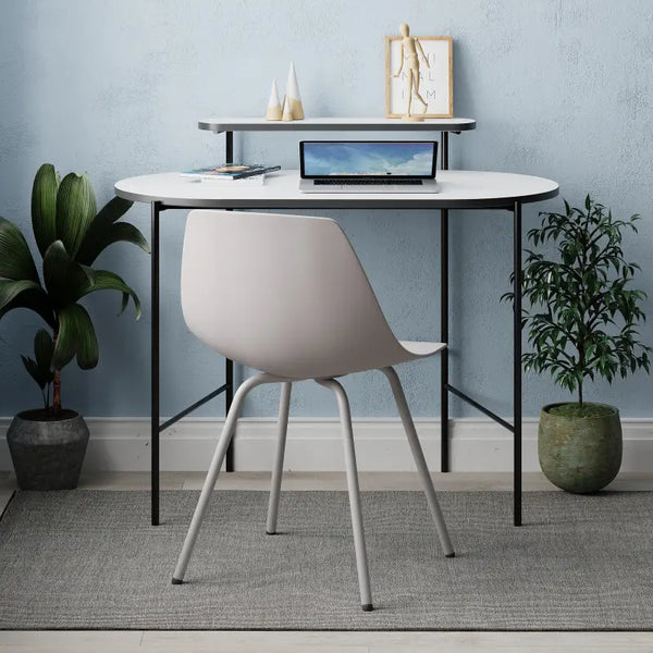 Decortie Loub Modern Desk With Monitor Stand Width 100cm