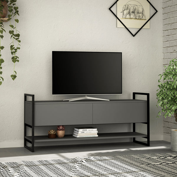 decortie Metola Modern TV Stand Multimedia Stand TV Unit With Storage Cabinet 130cm