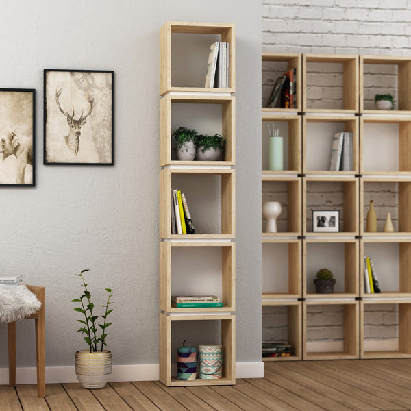 Decortie Multi Modern Bookcase Display Unit Tall 167cm