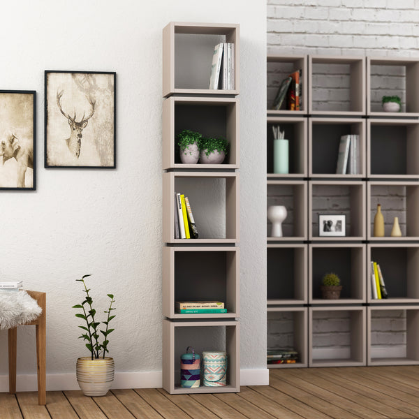 decortie Multi Modern Bookcase Display Unit Tall 167cm