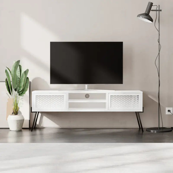 decortie Naive Modern TV Multimedia Stand With Storage Cabinet 140cm
