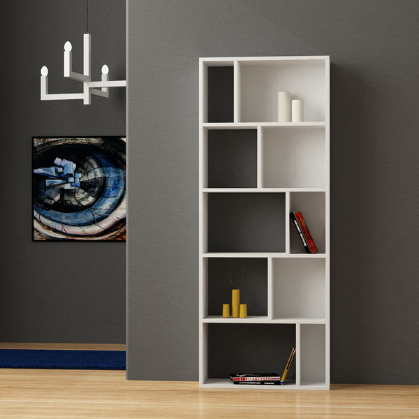 Decortie Onda Modern Bookcase Display Unit Tall 166cm