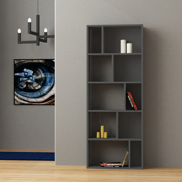 decortie Onda Modern Bookcase Display Unit Tall 166cm