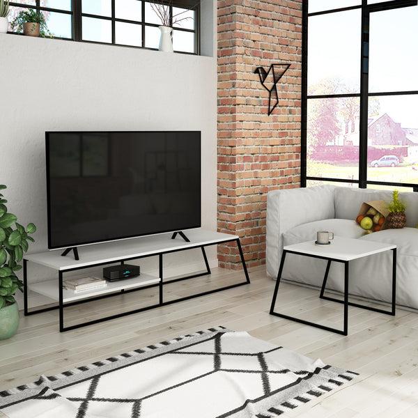 Decortie Pal Modern TV Stand Multimedia Centre With Storage Cabinet 163cm
