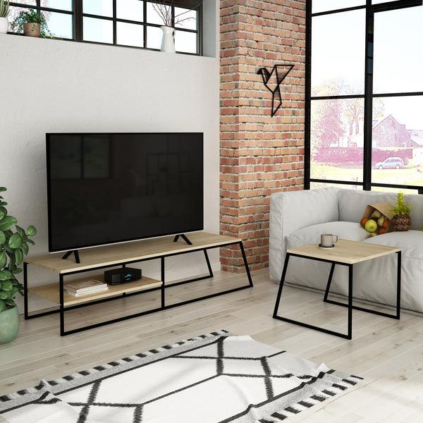 Decortie Pal Modern TV Stand Multimedia Centre With Storage Cabinet 163cm
