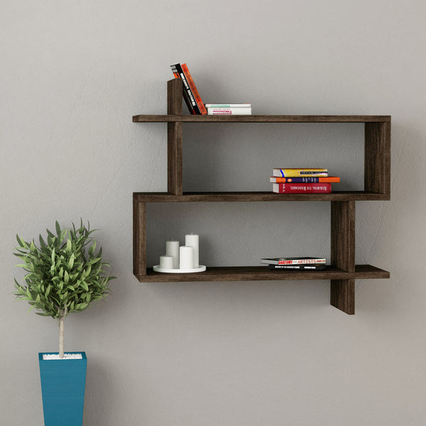 decortie Paralel Wall Mounted Modern Bookcase Display Unit Medium W 70 cm