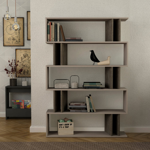 Decortie Partiro Modern Bookcase Wall Mounted Room Separator Tall 161cm