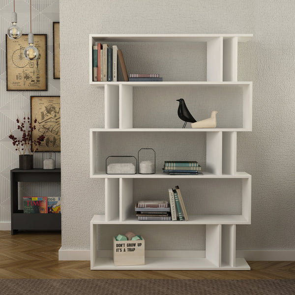 decortie Partiro Modern Bookcase Wall Mounted Room Separator Tall 161cm