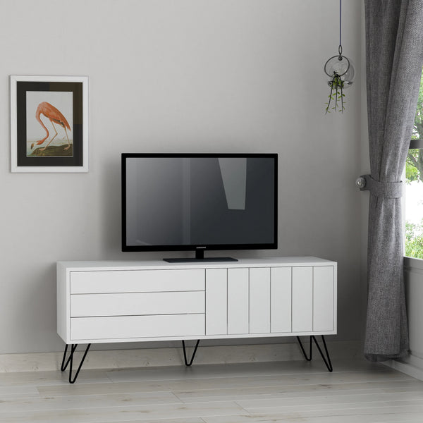 Decortie Picadilly Modern TV Stand Multimedia Centre With Storage Cabinet 139cm