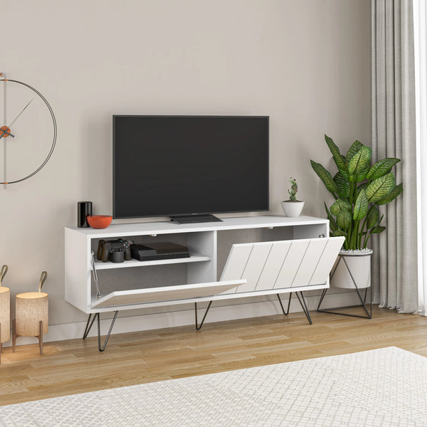 Decortie Picadilly Modern TV Stand Multimedia Centre With Storage Cabinet 139cm