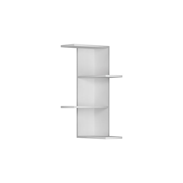 Decortie Saso Modern Corner Shelf 85cm Narrow - White