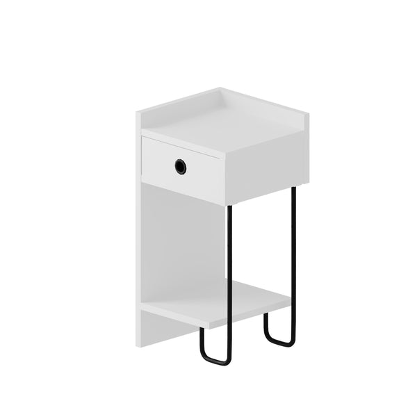 Decortie Sirius Modern Bedside Table Left Module Width Bedroom Furniture 32cm