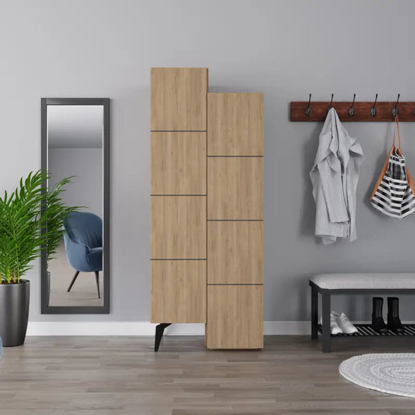 Decortie Stair Modern Storage Cabinet Multipurpose Bathroom Living Room H 156cm