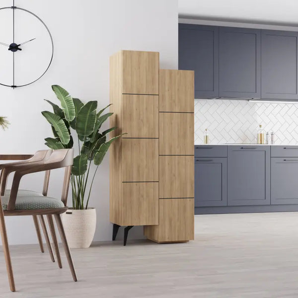 Decortie Stair Modern Storage Cabinet Multipurpose Bathroom Living Room H 156cm