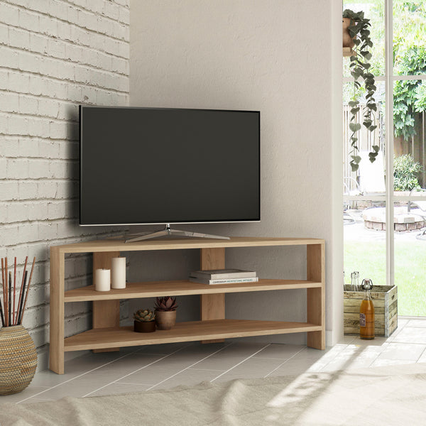 decortie Thales Corner Modern TV Stand Multimedia Centre Corner 110cm