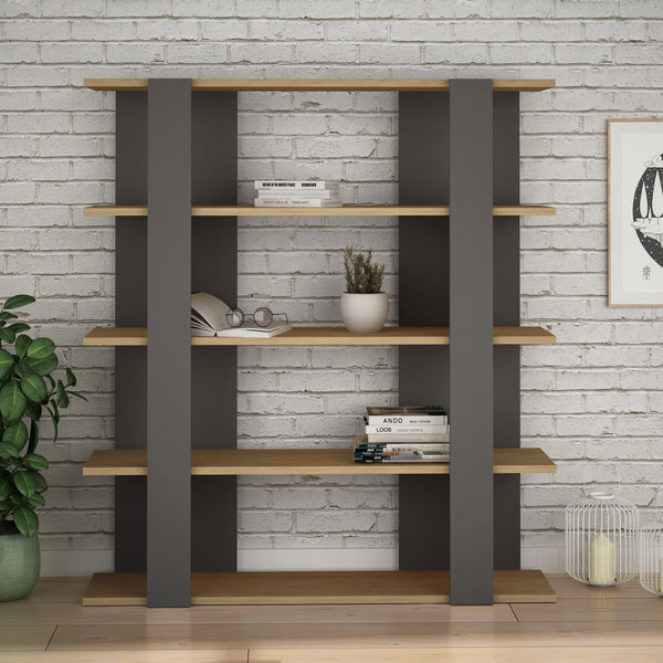 decortie Tita Modern Bookcase Display Unit Medium 122cm