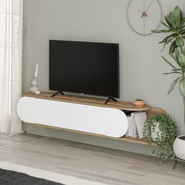Decortie Tone Modern Floating TV Stand Multimedia Centre With Storage Cabinet 180cm
