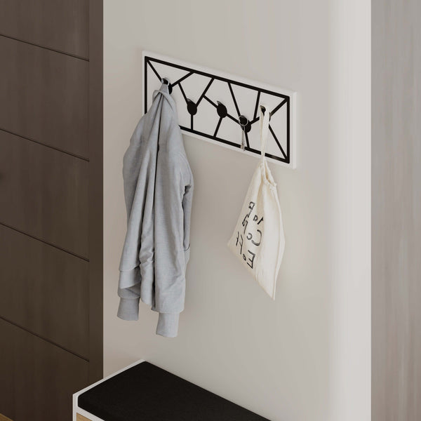 Decortie Trace Modern Wall Mounted Hanger With 5 Hooks