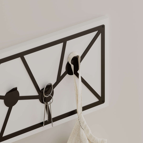 Decortie Trace Modern Wall Mounted Hanger With 5 Hooks