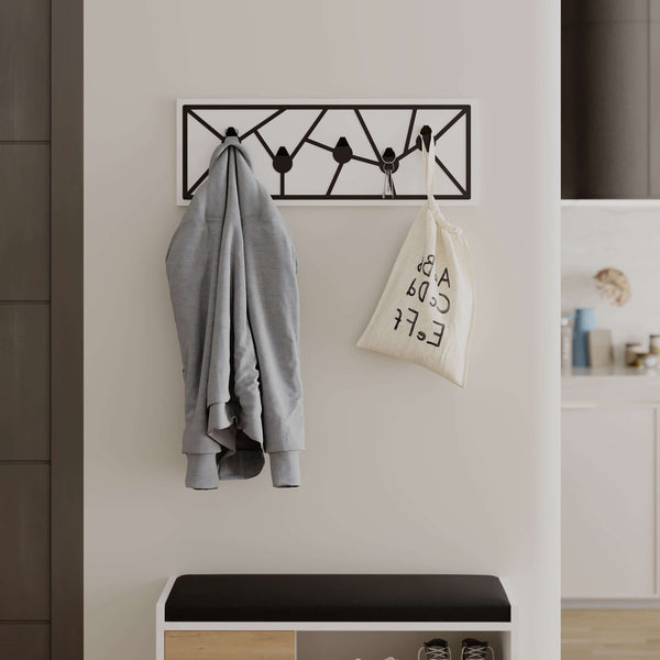 decortie Trace Modern Wall Mounted Hanger with 5 Hooks