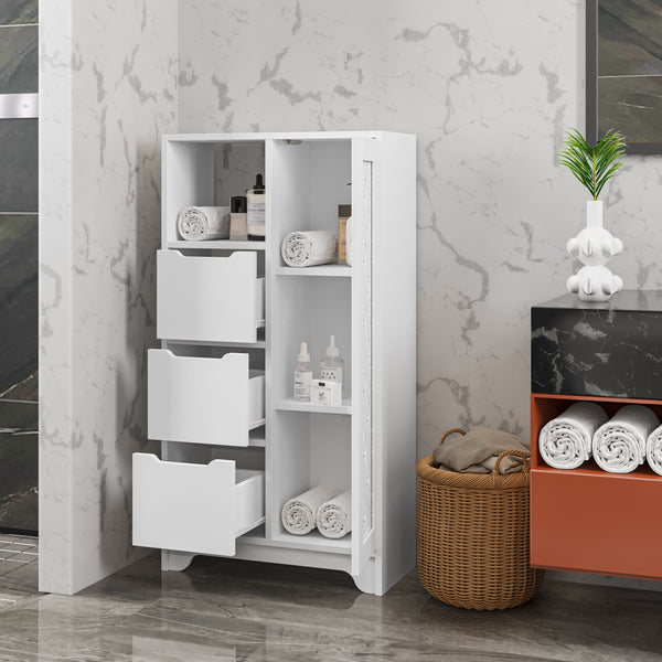 Decortie Yada Mini Multipurpose Modern Bathroom Cabinet H 122.2cm