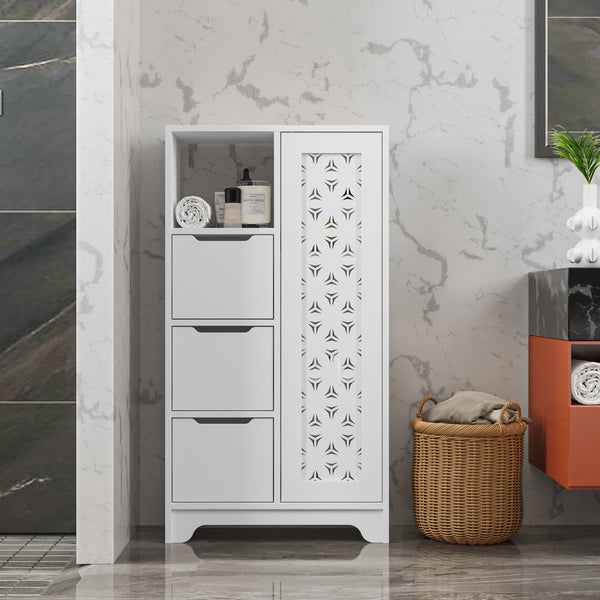 decortie Yada Mini Multipurpose Modern Bathroom Cabinet H 122.2cm