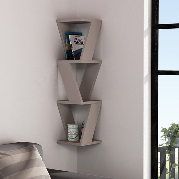 Decortie Zena Corner Book Shelf Wall Mounted W 22cm