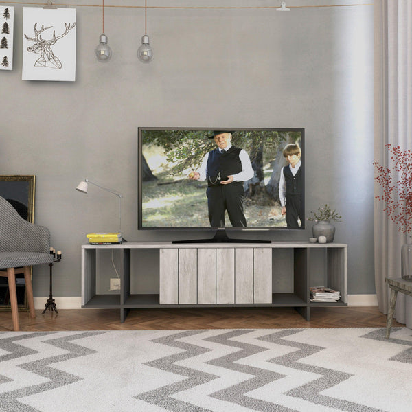 Decortie Zitano Modern TV Stand Multimedia Centre With Storage Cabinet 160cm